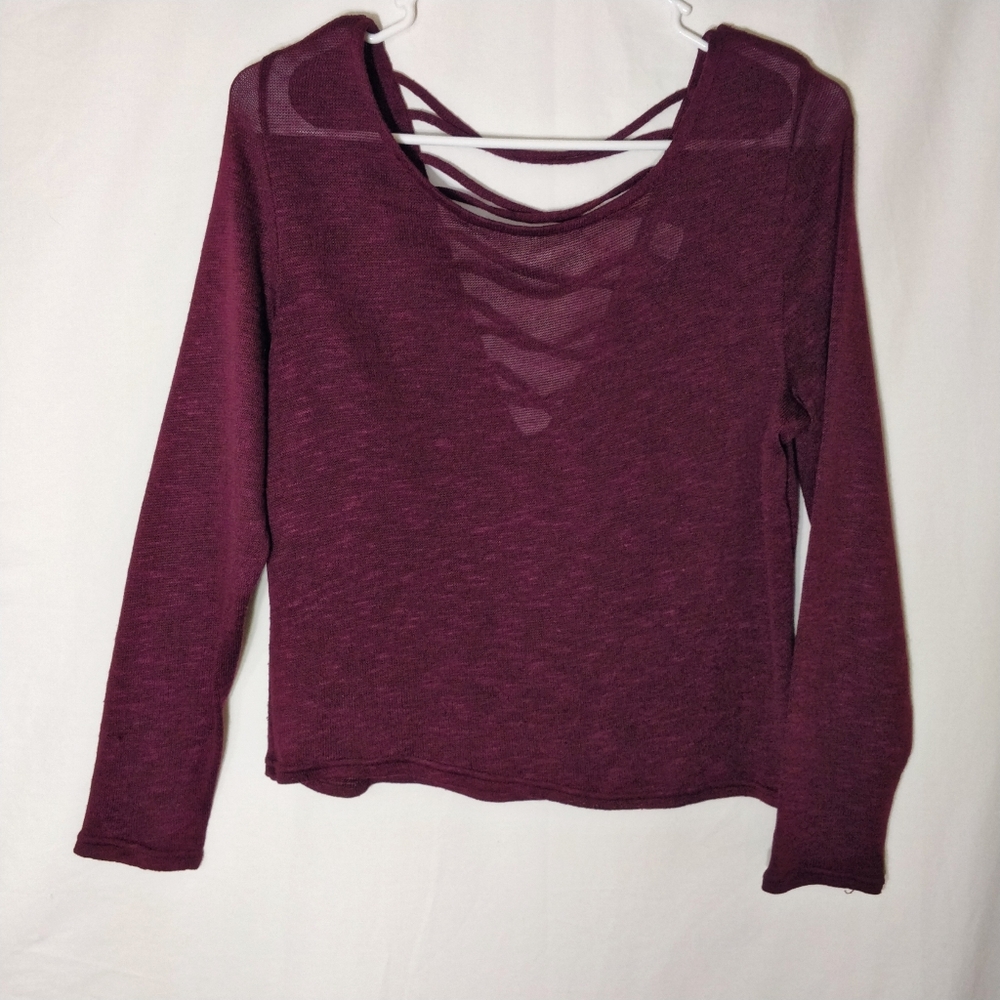 Criss cross back long sleeve top H&M